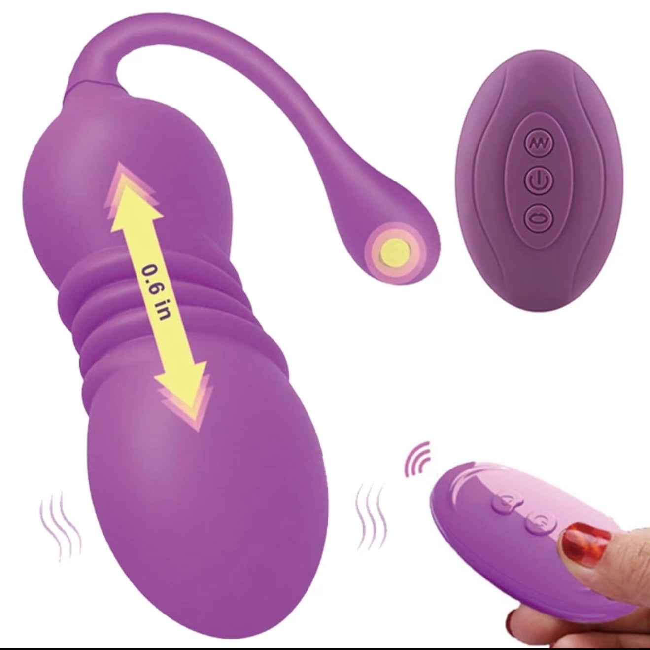 Telescopic G-Spot Vibrator for Women – Thrusting & Vibrating Dildo with Remote Control