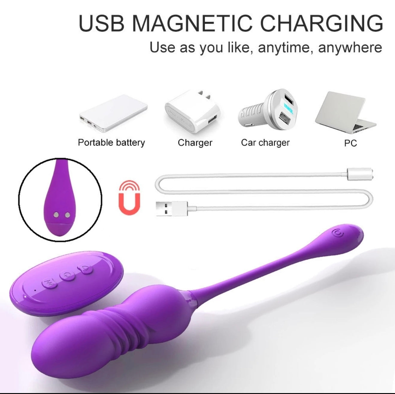Telescopic G-Spot Vibrator for Women – Thrusting & Vibrating Dildo with Remote Control