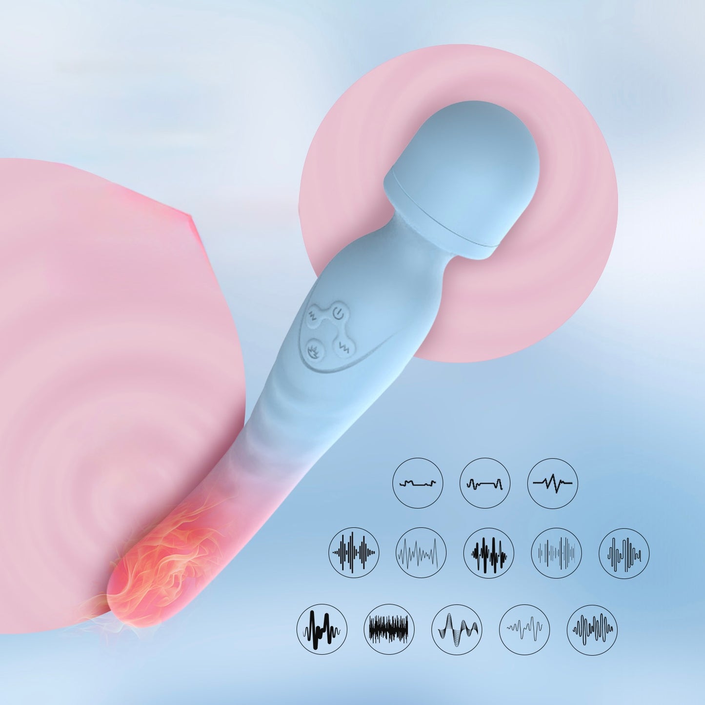 Heating Wand Vibrator with 10 Powerful Vibration Modes – G-Spot & Clitoral Massager for Women