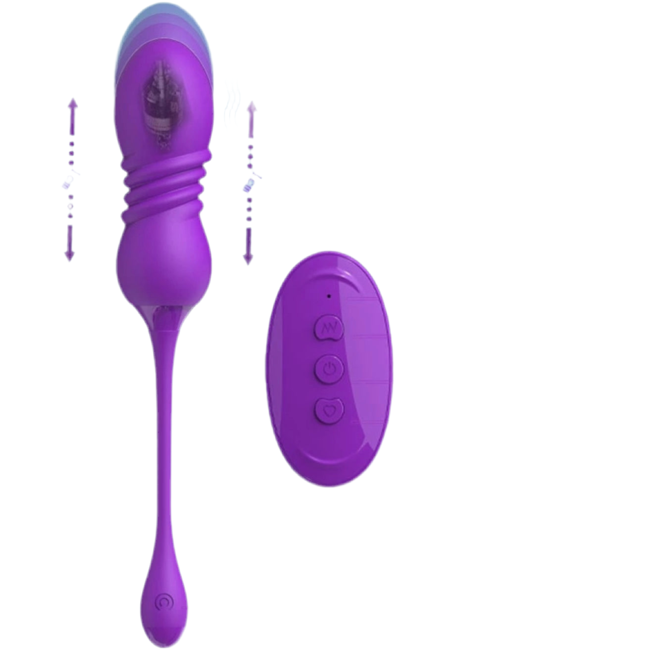 Telescopic G-Spot Vibrator for Women – Thrusting & Vibrating Dildo with Remote Control