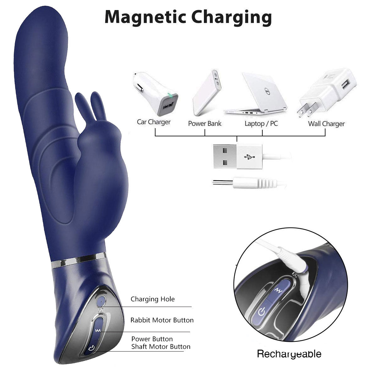 Intimate Ultra-Powerful Rabbit Vibrator – 10 Vibration Modes, Premium Silicone, Waterproof & Rechargeable